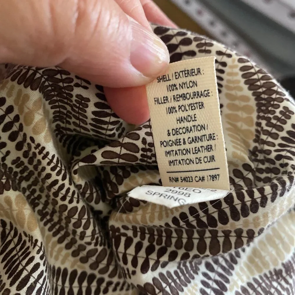 Old Navy Brown Quilted Tote Bag Open Top Shoulder Purse Casual Handbag